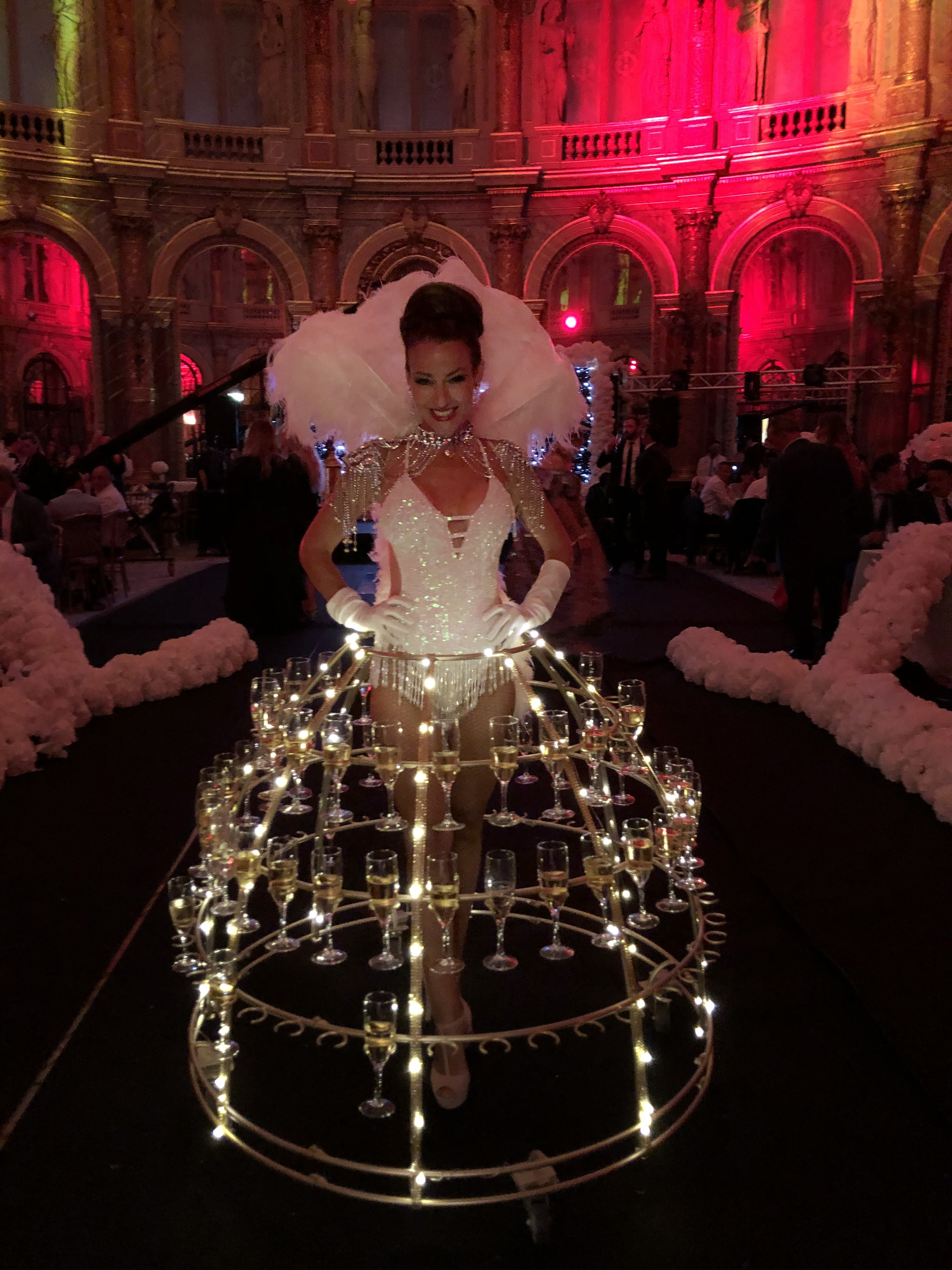 Robe à Champagne illuminée soirée entreprise