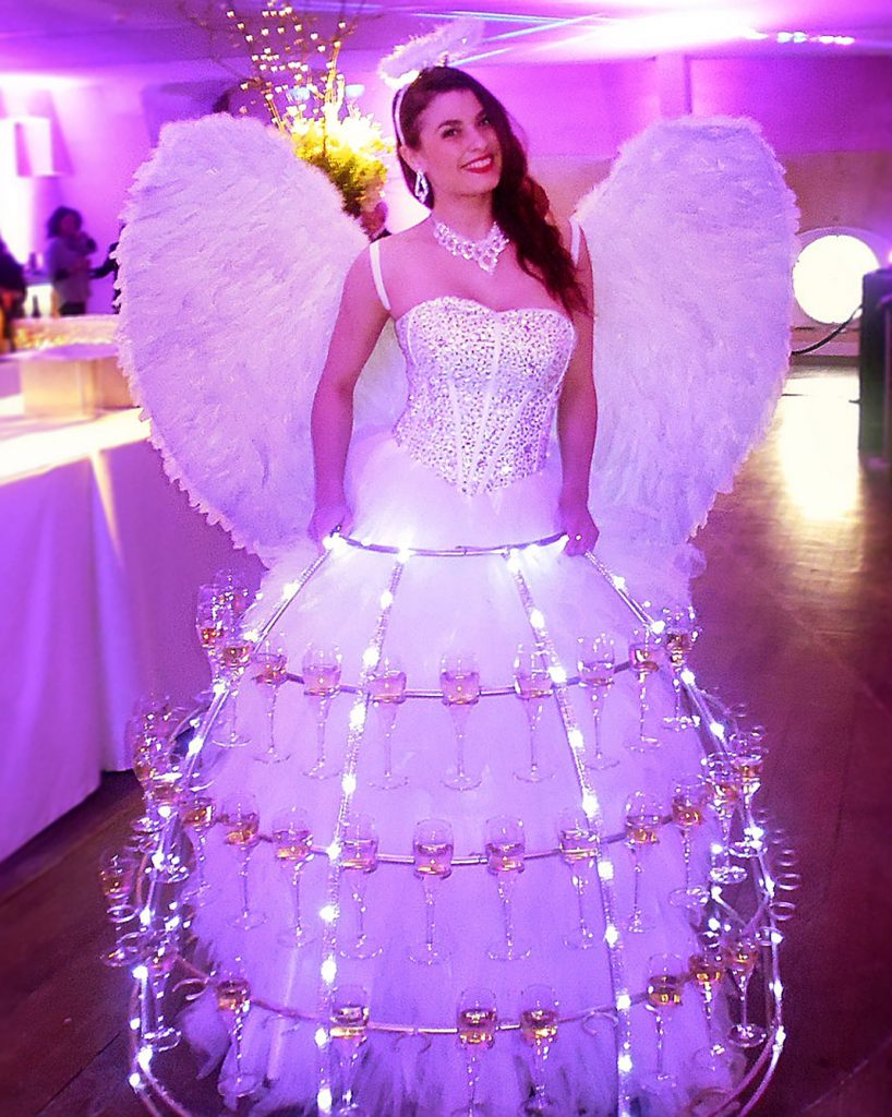 Robe à Champagne à thème Ange Fée avec ailes