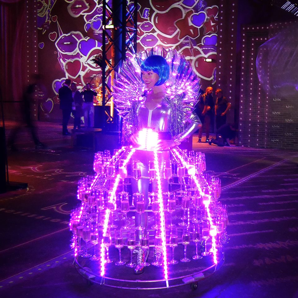 Soirée Champagne pour NYX thème LED Futuriste